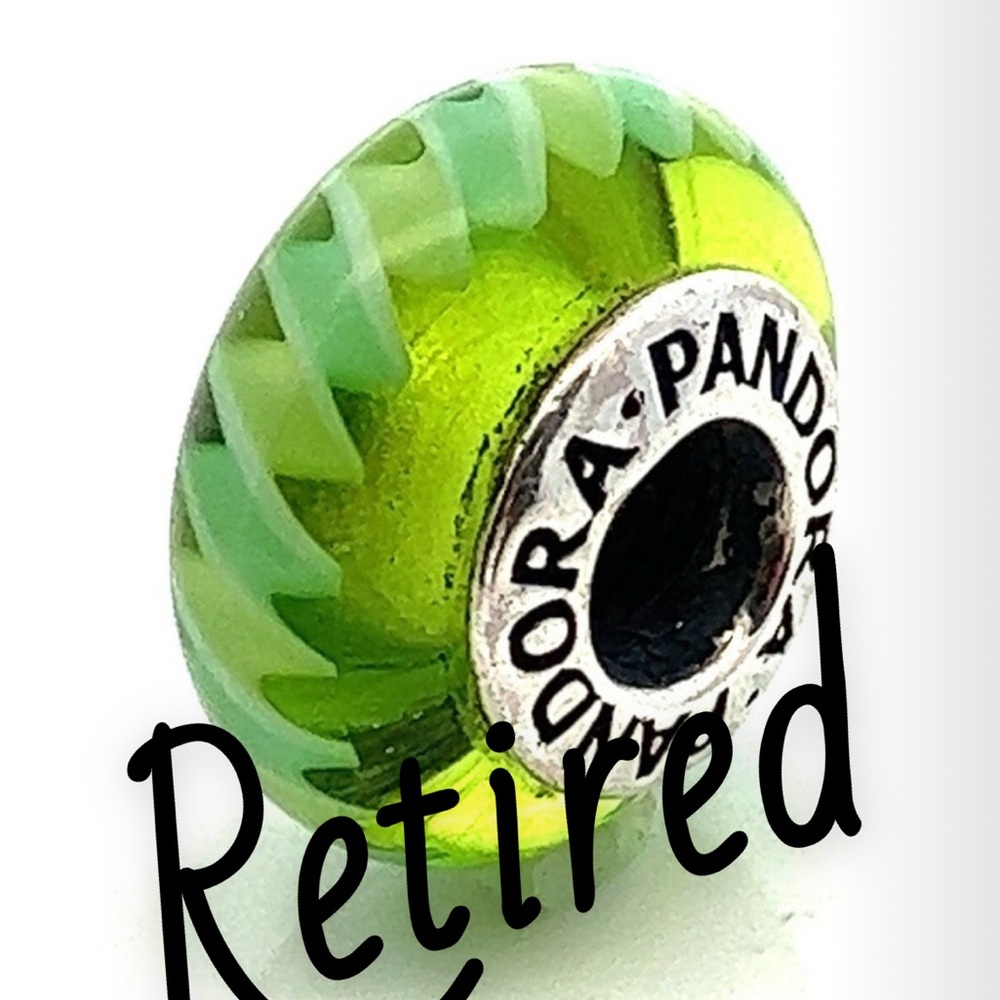 Pandora Vibrant Green Zigzag Charm